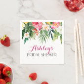 Serviette En Papier Flamant rose tropical Belle serviettes florales ja (En situation)