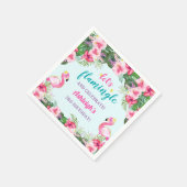 Serviette En Papier Flamant rose tropical d'été Anniversaire (Coin)