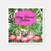 Serviette En Papier Flamant rose Tropical Jungle Custom Retirement Par (Devant)