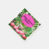 Serviette En Papier Flamant rose Tropical Jungle Custom Retirement Par (Coin)