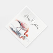 Serviette En Papier Flamant rose tropical pour fête d'anniversaire (Coin)