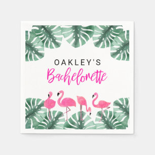 Serviette En Papier Flamant rose tropical rose chaud OAKLEY Bacheloret