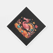 Serviette En Papier Flamant rose Turquie mignonne Flamant rose Turquie (Coin)