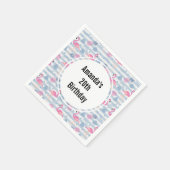 Serviette En Papier Flamant rose Whimsical et ananas Motif Anniversair (Coin)