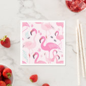 Serviette En Papier Flamants roses (En situation)