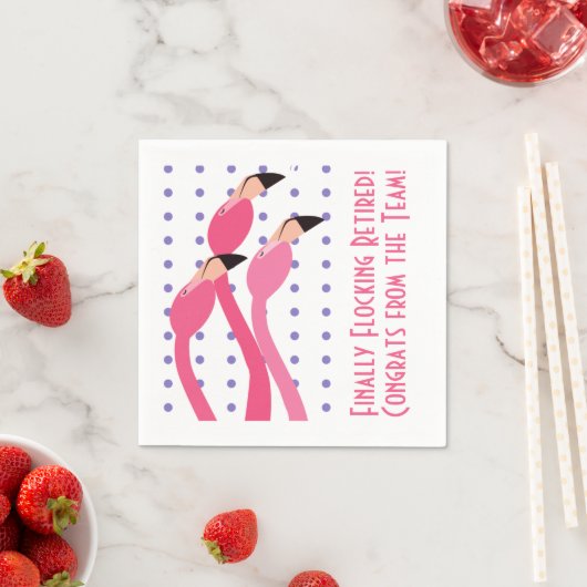 Serviette En Papier Flamants roses amusants Finalement Flocking Retrai (En situation)