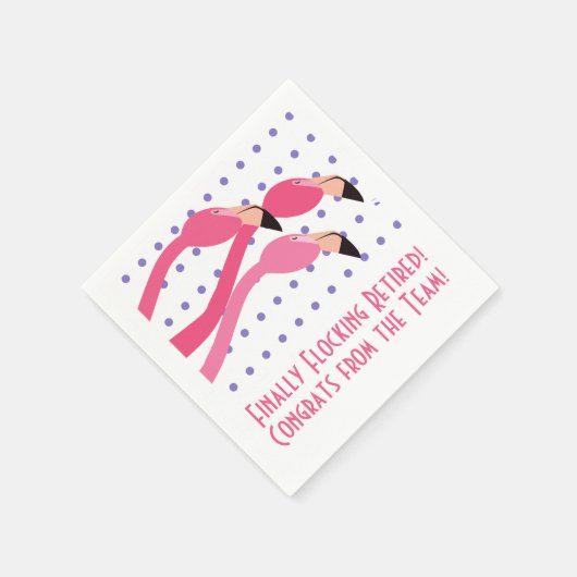 Serviette En Papier Flamants roses amusants Finalement Flocking Retrai (Coin)