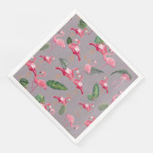 Serviette En Papier Flamants roses Love Motif 6 (Coin)