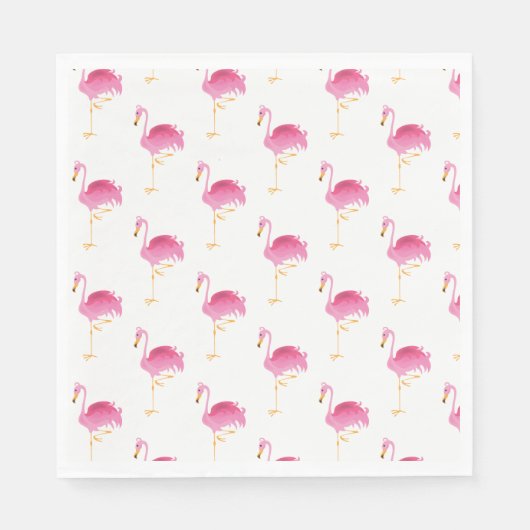 Serviette En Papier Flamants roses Papier-serviettes rose (Devant)