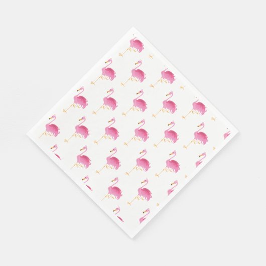 Serviette En Papier Flamants roses Papier-serviettes rose (Coin)