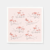Serviette En Papier Flamants roses Pink Multi Papier serviettes (Devant)