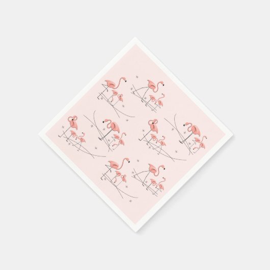 Serviette En Papier Flamants roses Pink Multi Papier serviettes (Coin)