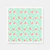 Serviette En Papier Flamants roses Retro Green Multi (Devant)