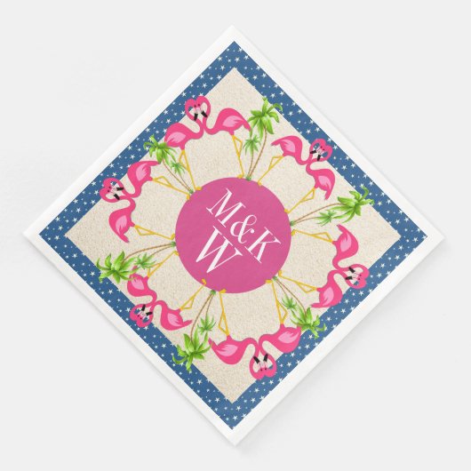 Serviette En Papier Flamants roses roses articles de table (Coin)