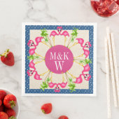 Serviette En Papier Flamants roses roses articles de table (En situation)