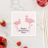 Serviette En Papier Flamants roses roses Bonne retraite pour mère (En situation)
