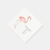 Serviette En Papier Flamants roses roses personnalisés (Coin)