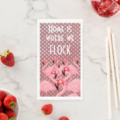 Serviette En Papier Flamants roses sur la Parade (En situation)