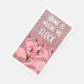 Serviette En Papier Flamants roses sur la Parade (Coin)