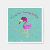 Serviette En Papier Flamazing Flamant rose d'anniversaire (Devant)