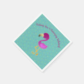 Serviette En Papier Flamazing Flamant rose d'anniversaire (Coin)