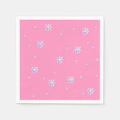 Serviette En Papier Flambeaux d'hiver roses (Devant)