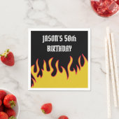 Serviette En Papier Flames de roches et de rouleaux Flames de message  (En situation)