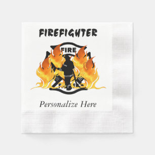 Serviette En Papier Flames du service d'incendie
