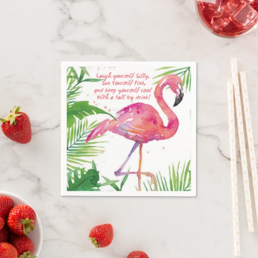 Serviette En Papier Flamingle (En situation)