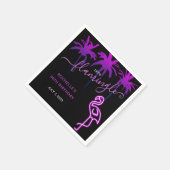 Serviette En Papier Flamingle Flamant rose de néon rose Anniversaire (Coin)