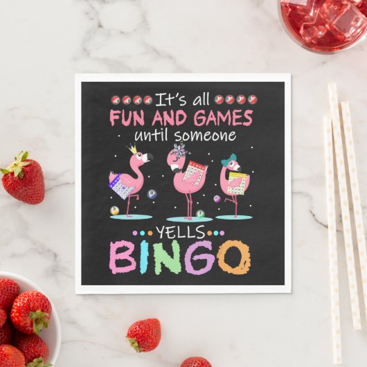 Serviette En Papier Flamingo | Flaming Bingo Funny (En situation)