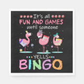 Serviette En Papier Flamingo | Flaming Bingo Funny (Devant)