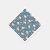 Serviette En Papier Flamingo Noël Tropical (Coin)