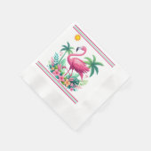 Serviette En Papier Flamingo rose tropicale/Floride (Coin)