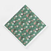 Serviette En Papier Flamingo seamless pattern pink on green background (Coin)