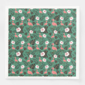 Serviette En Papier Flamingo seamless pattern pink on green background (Devant)