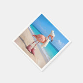 Serviette En Papier Flamingo Wearing Winter Scarf and Hat (Coin)