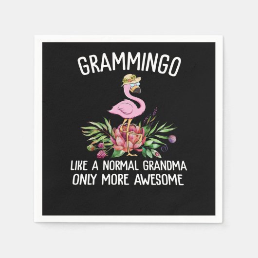 Serviette En Papier Flamingos | Grammingo Like A Normal Grandma (Devant)