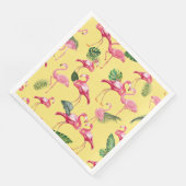 Serviette En Papier Flamingos Love Modèle 3 (Coin)