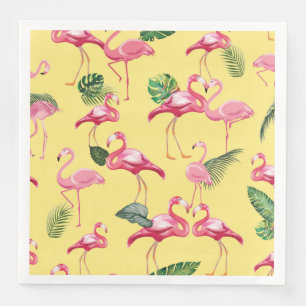 Serviette En Papier Flamingos Love Modèle 3