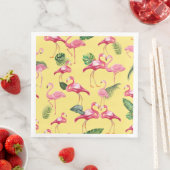 Serviette En Papier Flamingos Love Modèle 3 (En situation)