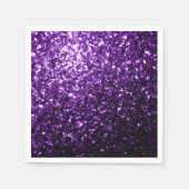 Serviette En Papier Flamme de parties scintillant foncé violet brillan (Devant)