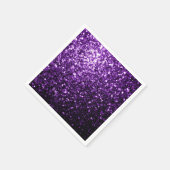 Serviette En Papier Flamme de parties scintillant foncé violet brillan (Coin)