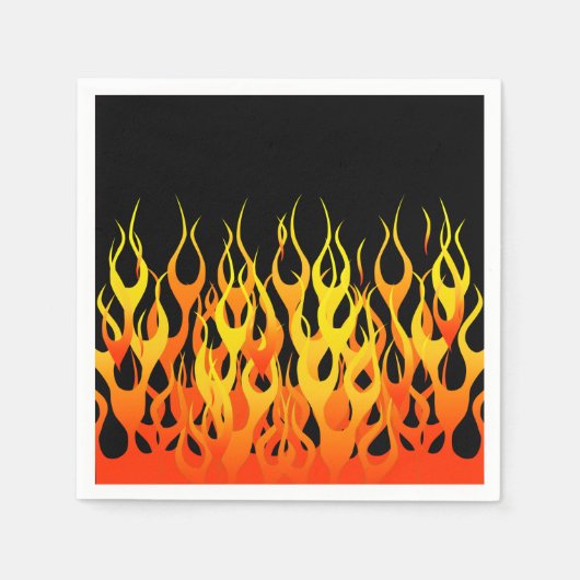 Serviette En Papier Flammes de course Hot Classic en flammes (Devant)