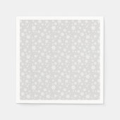 Serviette En Papier Flammes de neige blanches sur le Motif d'hiver arg (Devant)
