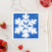 Serviette En Papier Flammes de neige bleu froid du Pôle Nord | neige m (En situation)