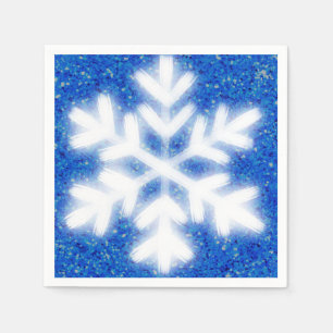 Serviette En Papier Flammes de neige bleu froid du Pôle Nord   neige m