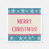 Serviette En Papier Flammes de neige et cadeaux serviettes (Devant)