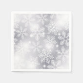 Serviette En Papier Flammes de neige et lumières (Devant)