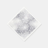 Serviette En Papier Flammes de neige et lumières (Coin)